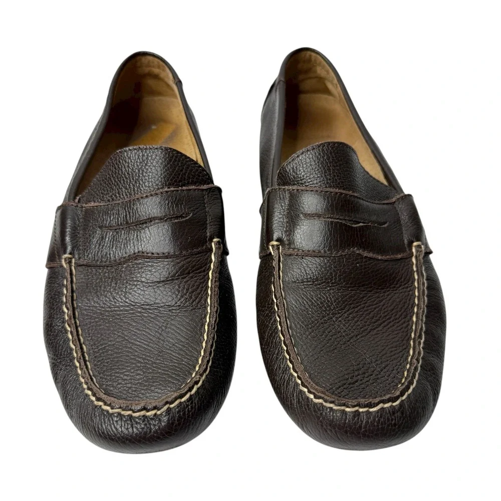 POLO RALPH LAUREN Telly II Brown Leather Penny Driving Loafers Size‎ 11D
